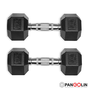 Обрезиненные гексагональные гантели Pangolin Fitness DB139